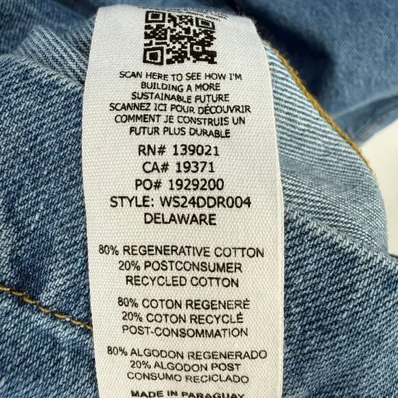 Frame Jeans Denim Jumper Trucker Pocket Dress Womens Sz XL Delaware - Picture 6 of 6